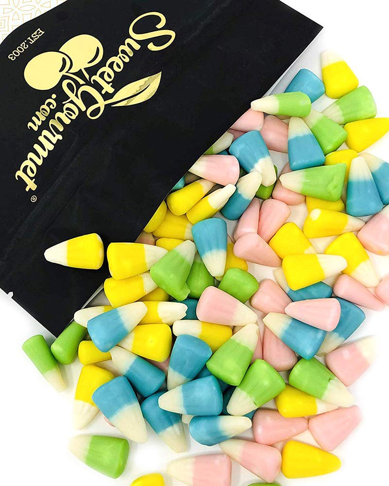 SweetGourmet Pastel Candy Corn - Delicious Easter Bunny Candy Treats | 1 Pound Bag | Perfect for Easter Baskets, Party Favors & Holiday Desserts