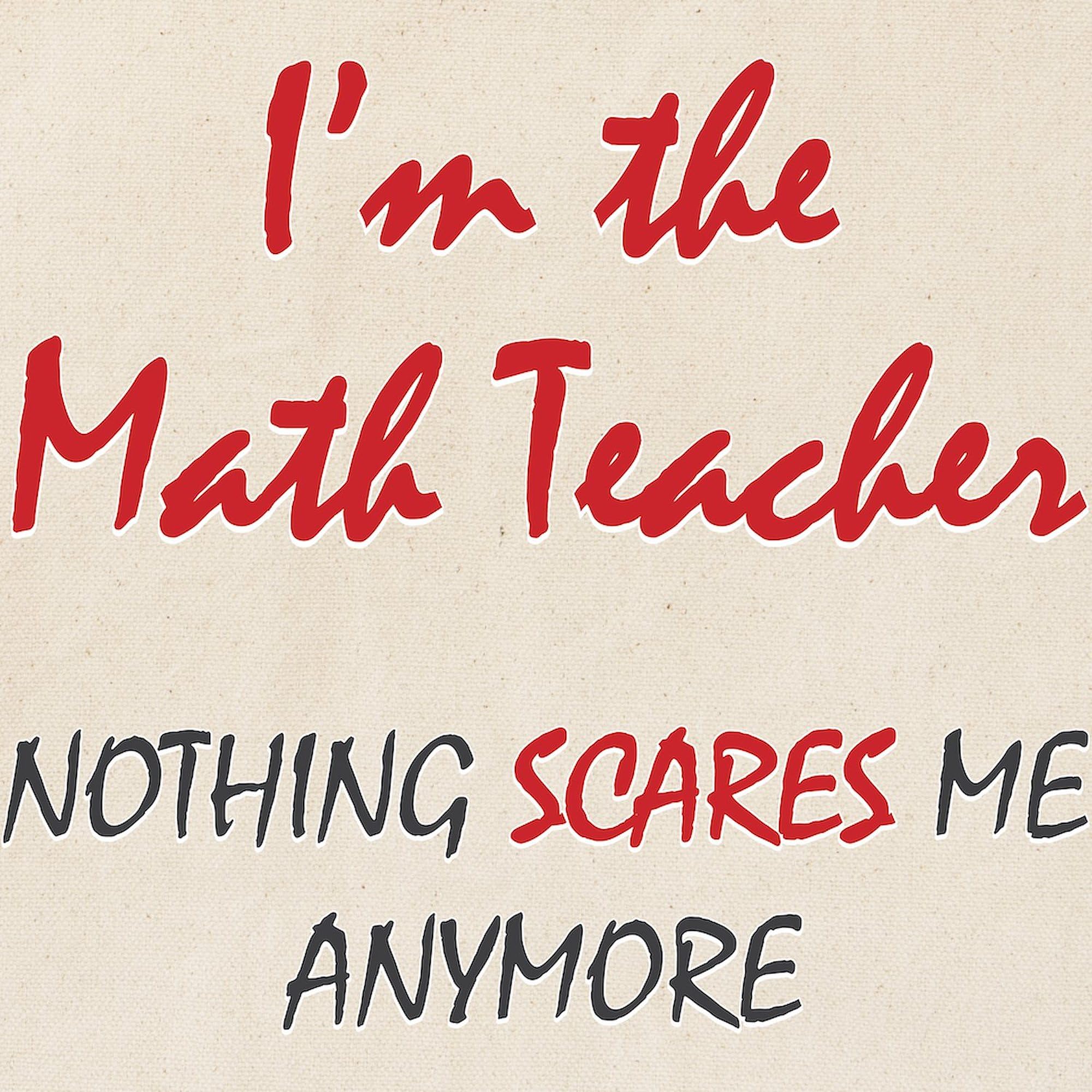 Math Teacher Tote Bag - Natural Canvas Reusable Shopping Bag for School, Groceries & Everyday Use | Durable & Eco-Friendly