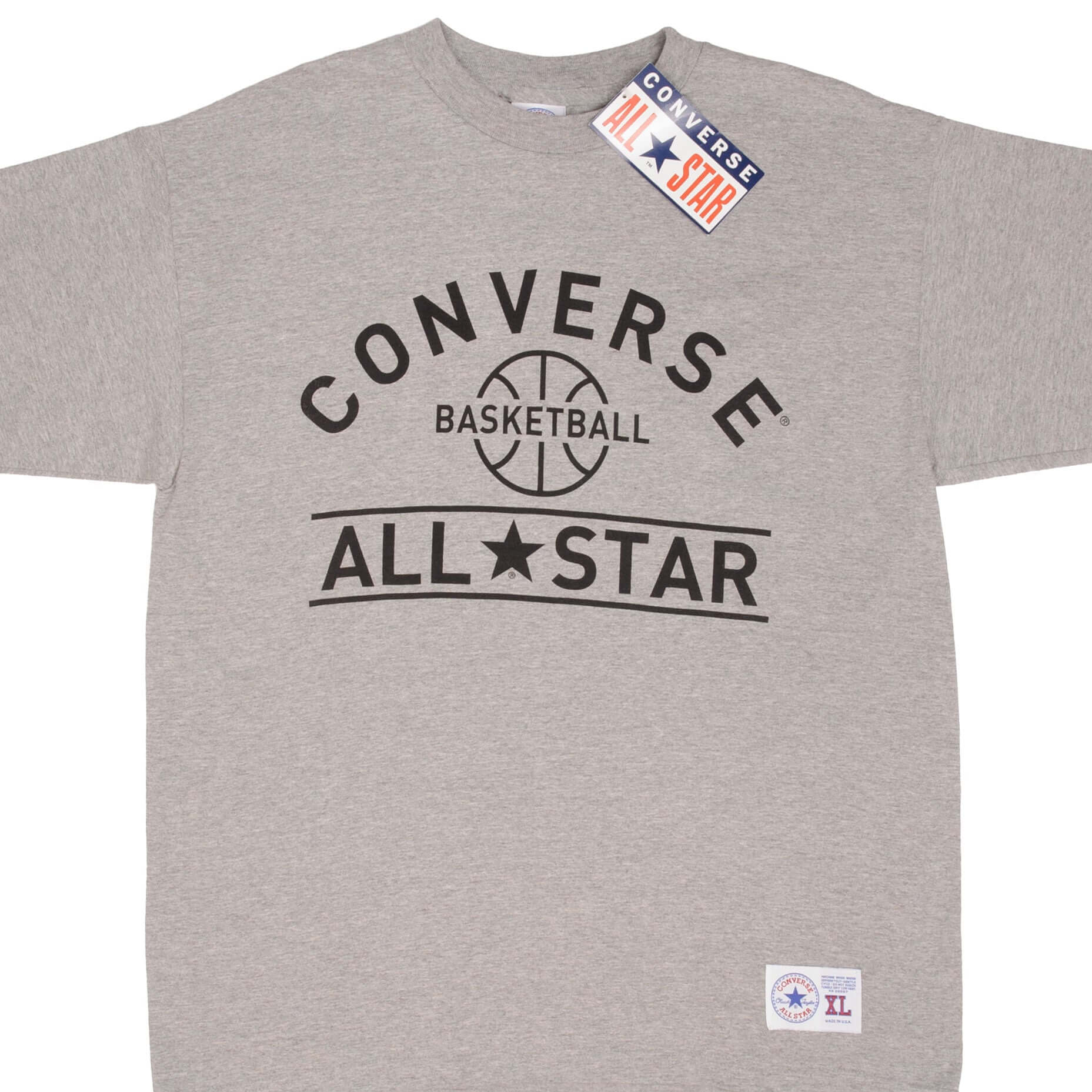 Vintage 1990s Converse Basketball All Star Deadstock T-Shirt XL - Made in USA - Retro Sports Tee for Casual Wear & Street Style