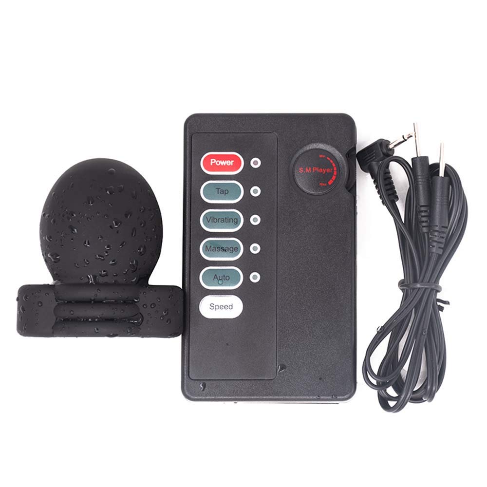WALY-SEXME Electric Penis Stimulator - Soft Silicone Gland Sleeve with Electro Shock for Male Enhancement, E-Stim Training & Pleasure | Erotic Massager for Men, Masturbation Aid & Sensual Play