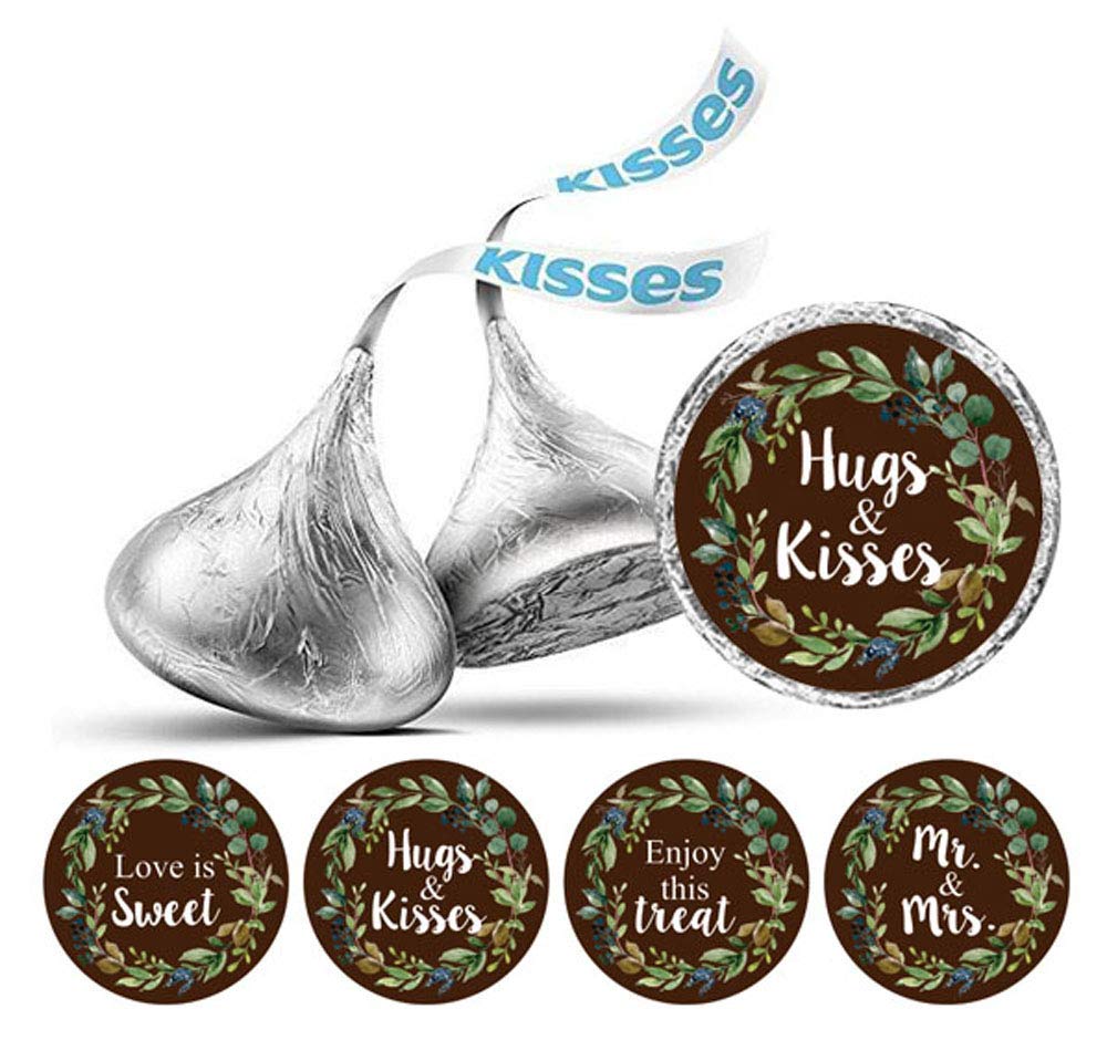 Chocolate Labels DIY 190pcs - Brown for Wedding Candy Decor