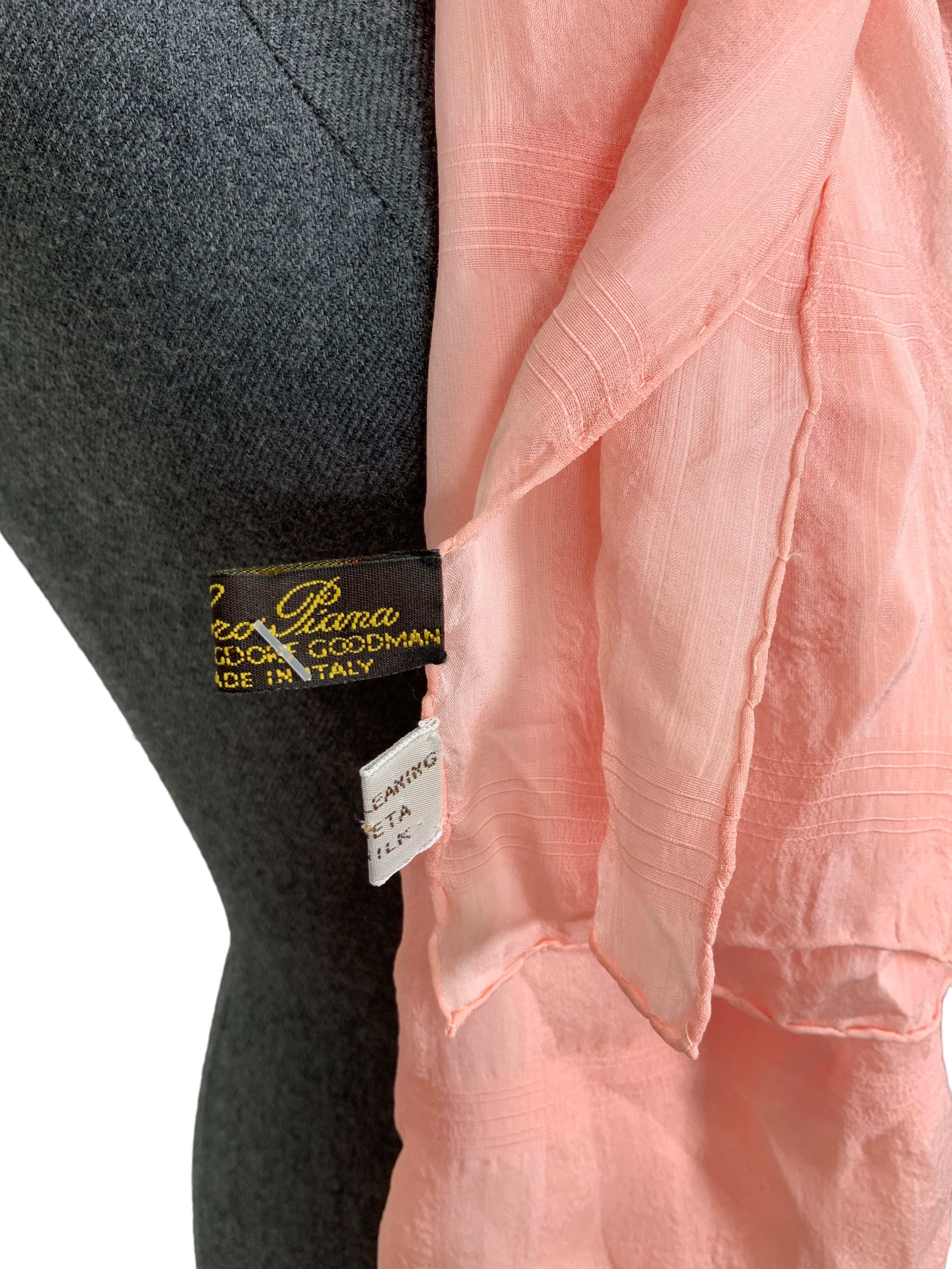 LORO PIANA Sheer Silk Oblong Scarf - Luxury Womens Fashion Accessory for Office, Travel & Special Occasions