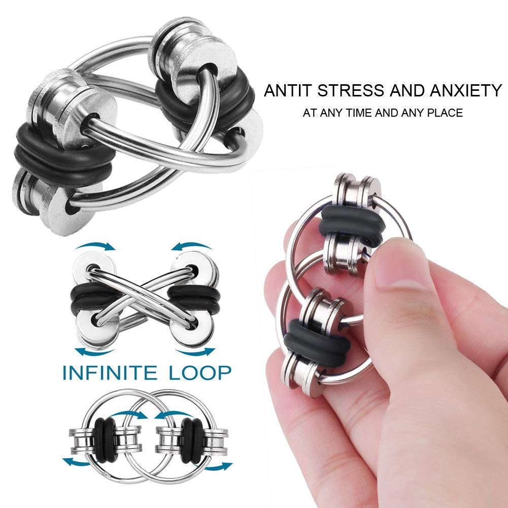 12Pcs Sensory Stress Relief Toys for Kids & Adults - Autism Fidget Toys, ADHD Anxiety Relief, Squeeze Ball, Flippy Chain, Soybean Stress Toys, Twisting Toys - Perfect for Classroom, Office & Travel