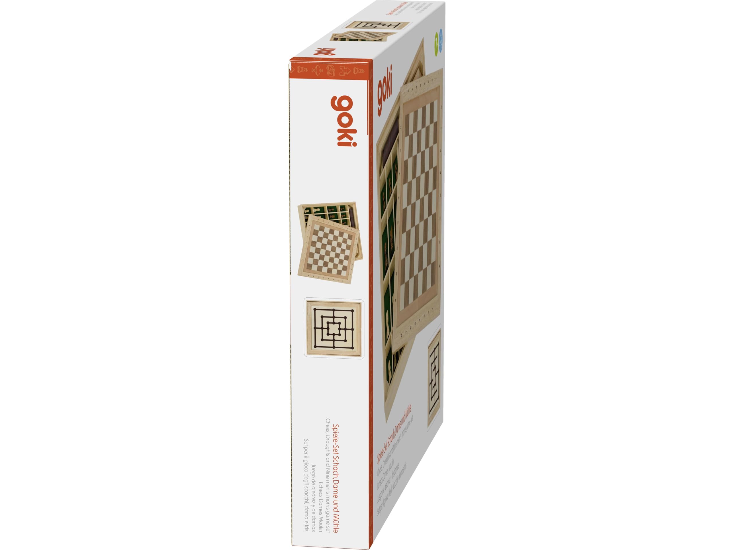 Goki Wooden Compendium - Premium Wooden Puzzle Game for Kids & Adults | Fun Brain Teaser & Educational Toy for Family Game Night, Travel & Classroom Activities