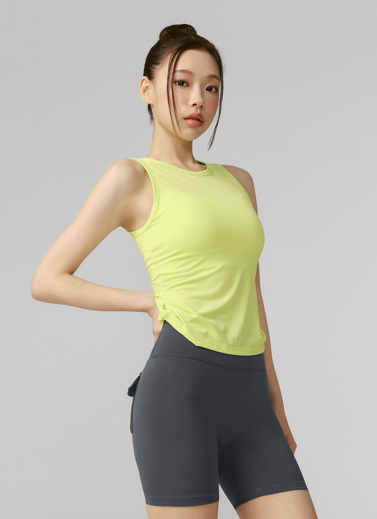 Breathable Air Mesh Side Twist Sleeveless Top for Women - Perfect for Yoga, Gym & Summer Outdoor Activities