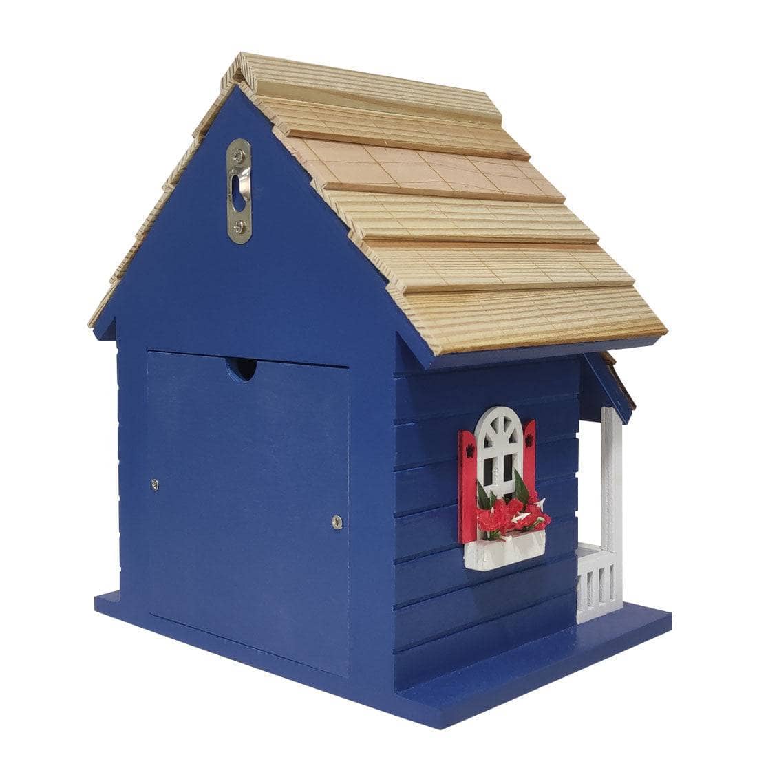 Blue Bow Wow Bird House - Durable Outdoor Birdhouse for Garden, Patio & Backyard - Attracts Wild Birds & Enhances Nature Viewing