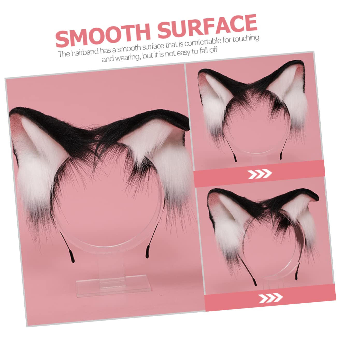 Didiseaon 4-Piece Elegant Cat Ear Headband Set - Women's Fashion Hair Accessories for Parties, Weddings & Daily Wear - Adjustable Hair Bands for Women & Girls
