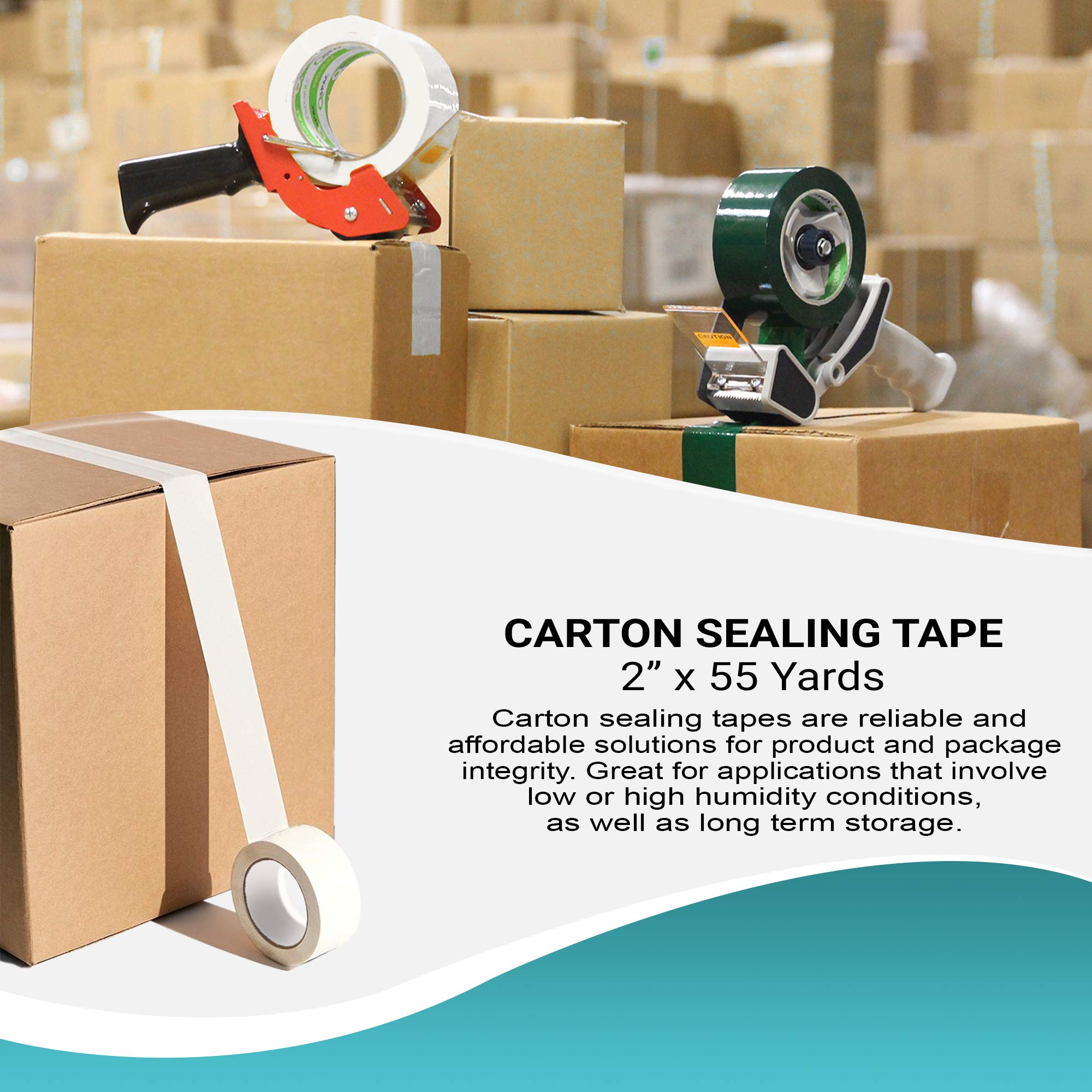 APQ 36 Rolls White Carton Sealing Tape 2
