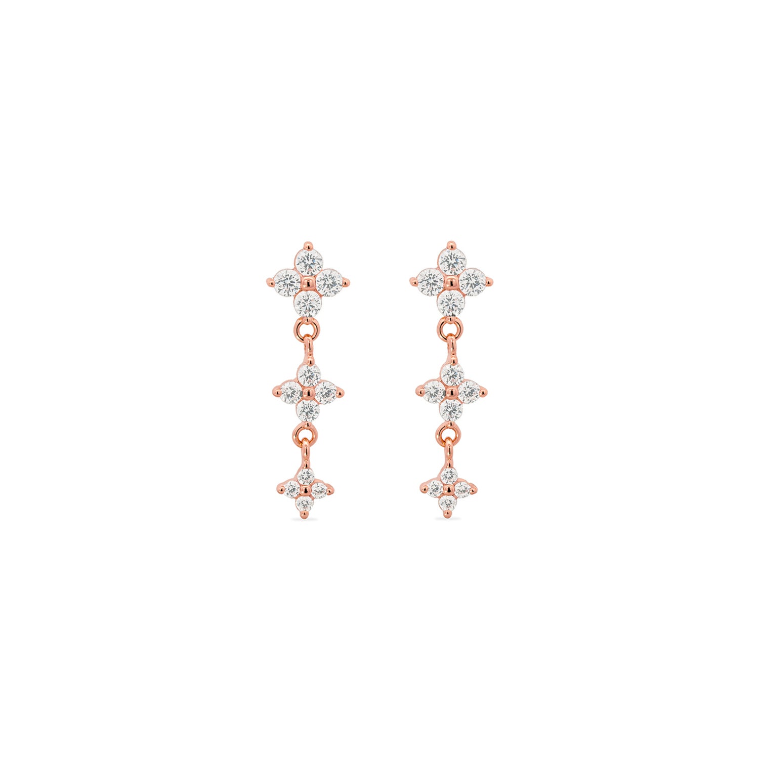 Rose Gold Soraya Stud Earrings for Women - Elegant & Hypoallergenic Jewelry - Perfect for Parties, Weddings & Everyday Wear