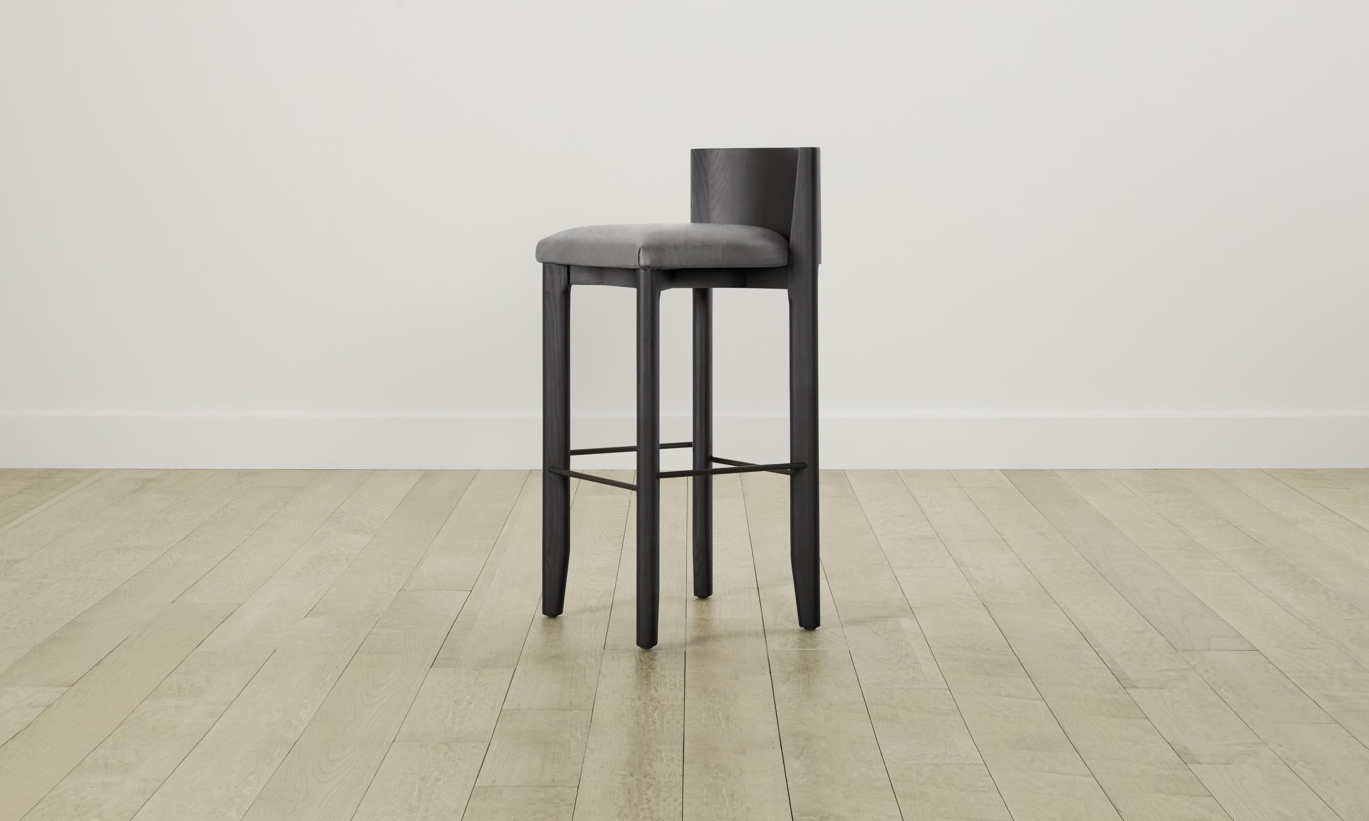 Premium Nubuck Leather Bar Stools Set of 2 - Modern Counter Height Stools with Metal Base for Kitchen Island, Breakfast Bar & Home Decor