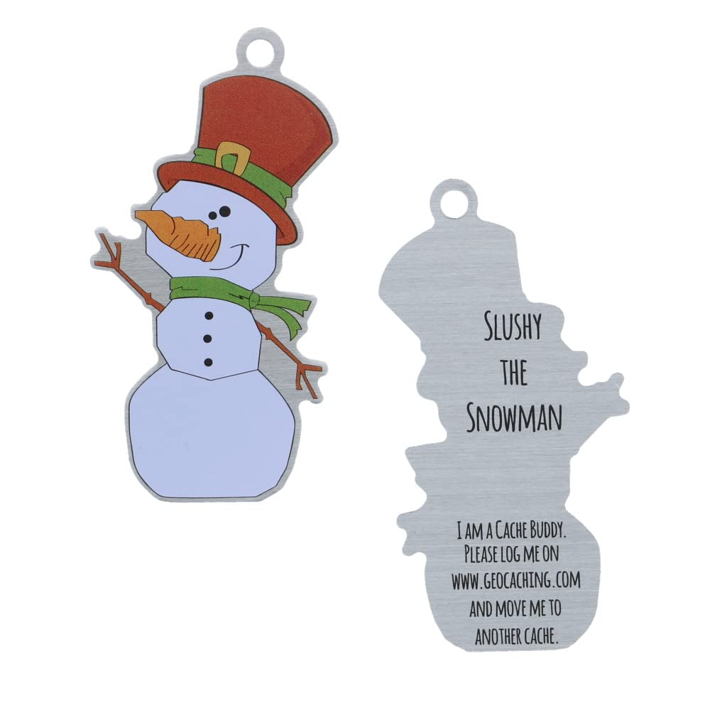 Slushy The Snowman Luggage Tag - Cute Snowman-Themed Travel Accessory for Suitcases, Bags & Backpacks - Perfect for Winter Vacations & Holiday Travel