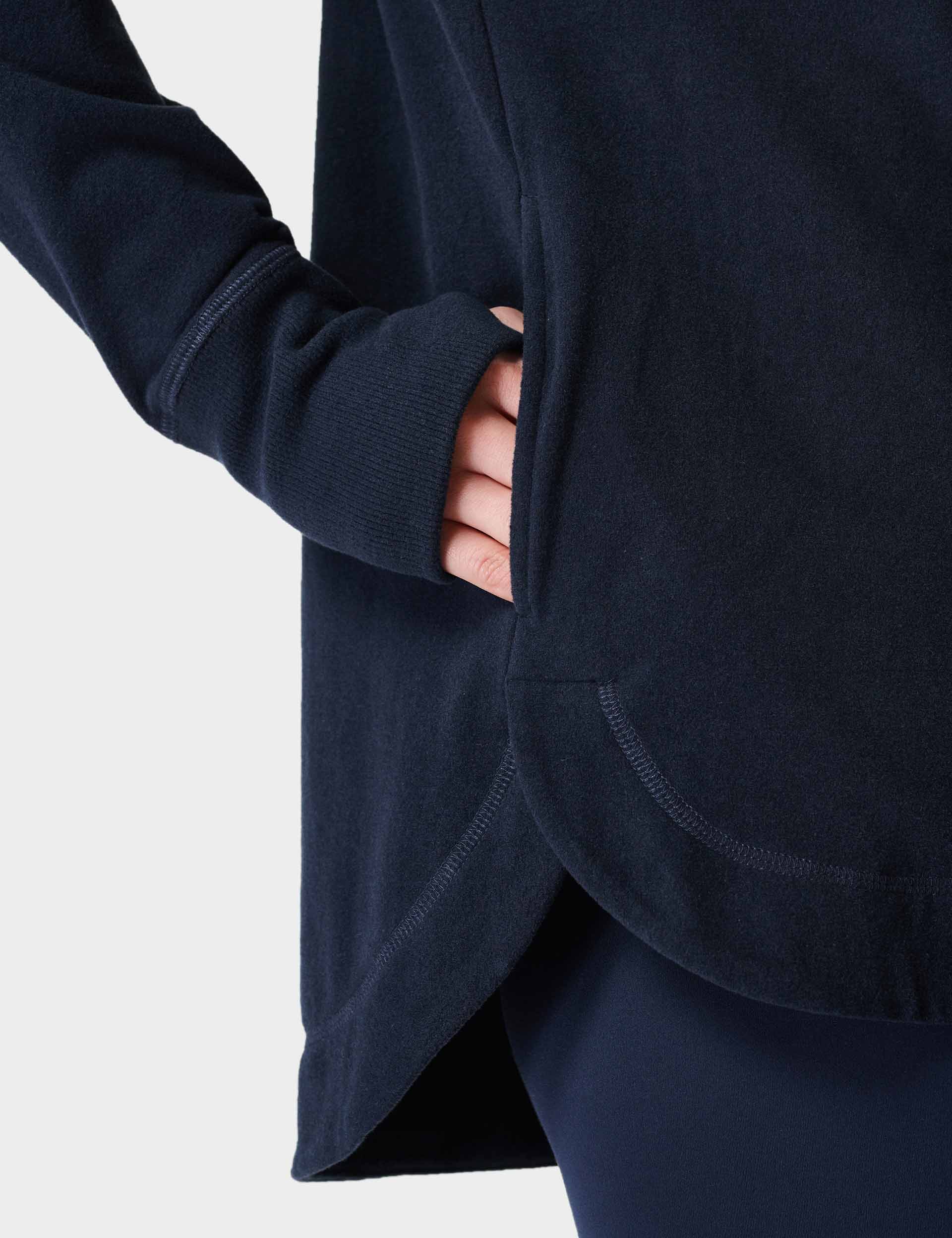 Italian Fleece Hoodie for Men & Women - Soft & Warm Navy Blue Pullover - Perfect for Outdoor Activities, Camping & Casual Wear
