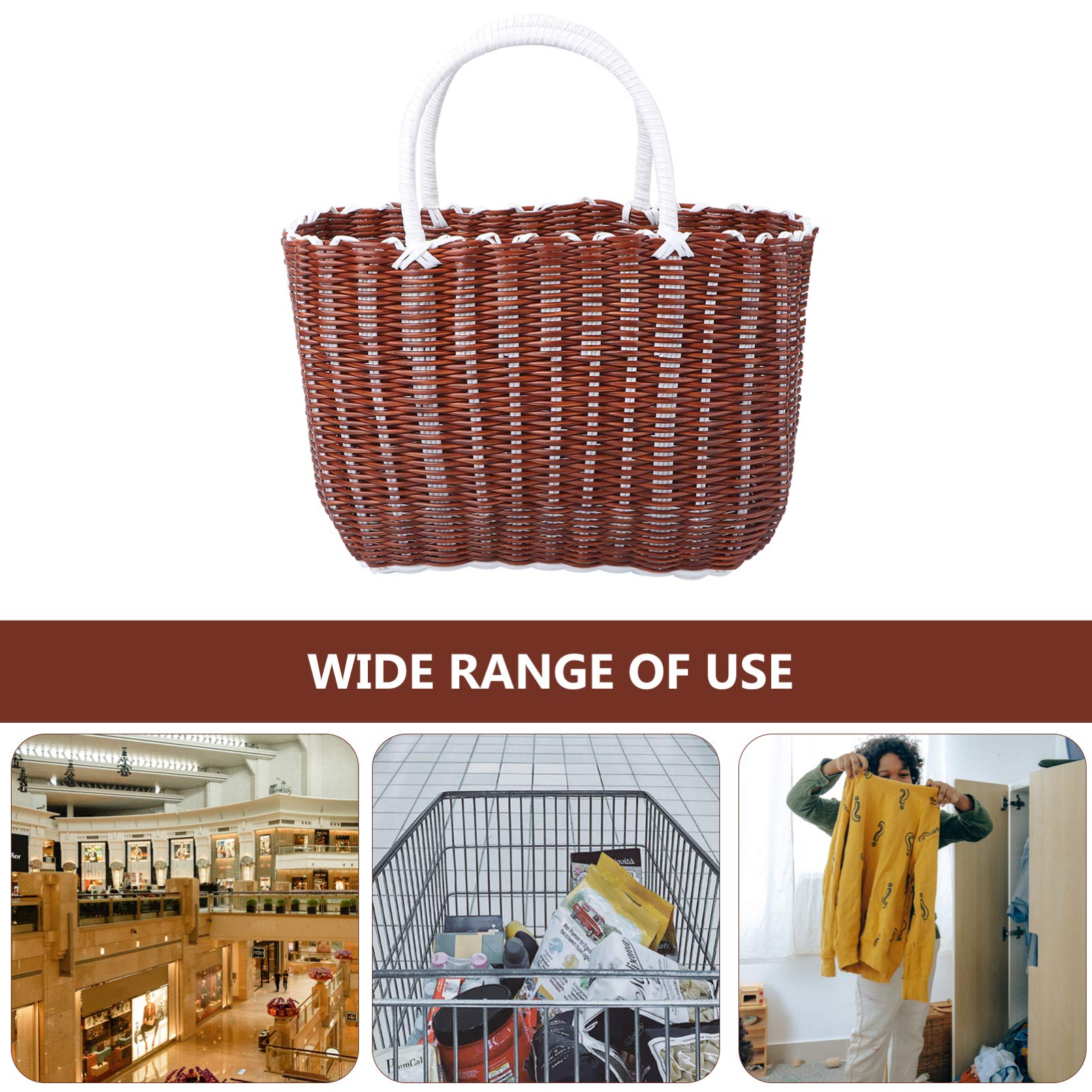 Stylish Woven Straw Market Basket - African Handmade Beach Bag, Reusable Grocery Tote with Large Capacity for Shopping, Travel & Picnics | Eco-Friendly & Durable