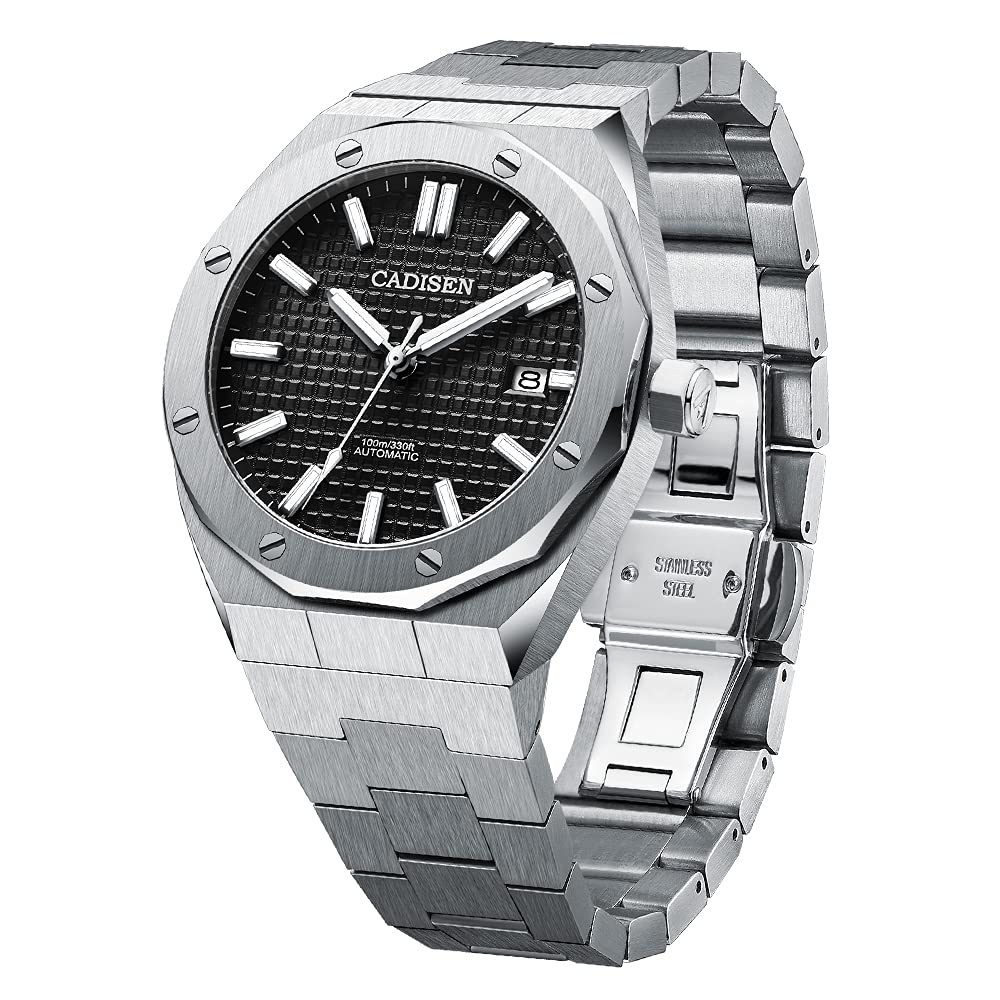 CADISEN Men's Automatic Mechanical Watch - 100M Waterproof Luxury Dress & Casual Wristwatch for Business, Formal & Everyday Wear