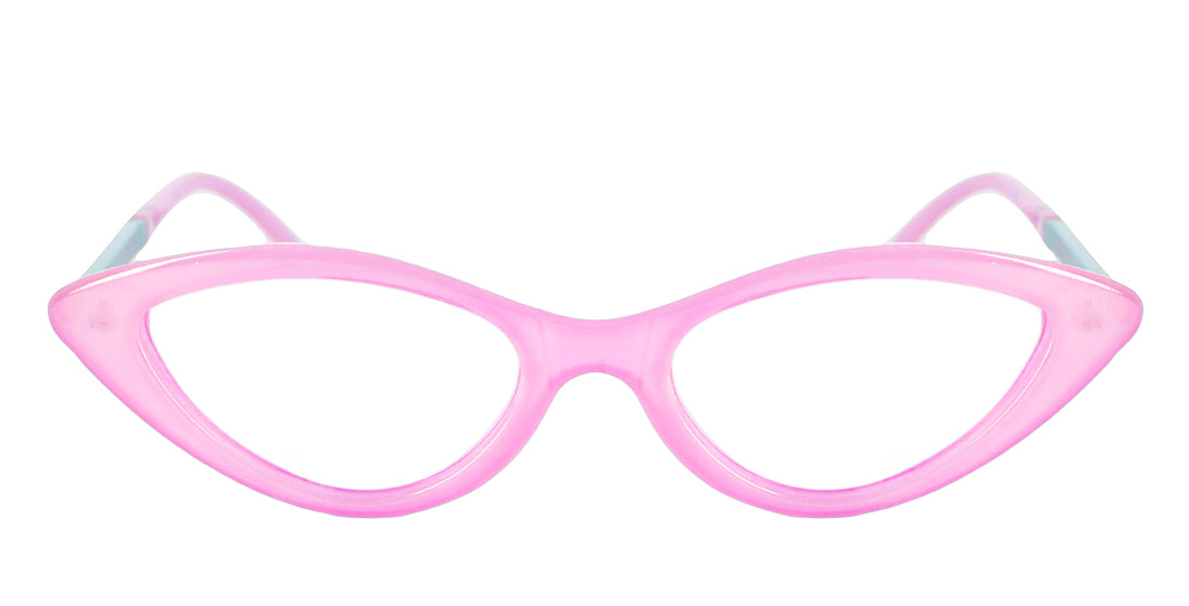 Pastel Cateye Sunglasses for Women - Plastic & Metal Frame ML1511R - Trendy Retro Style for Beach, Driving & Outdoor Fashion