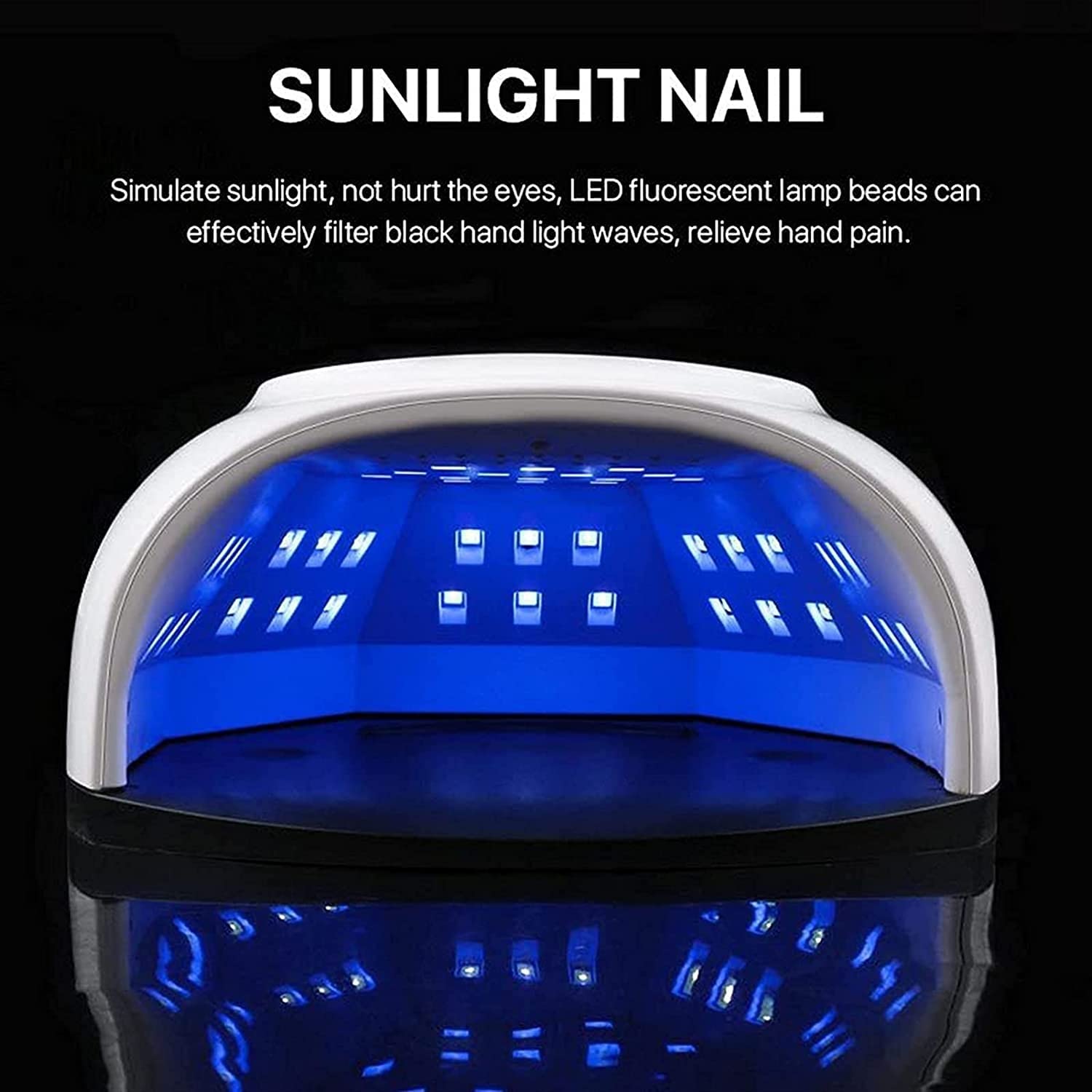 158W UV LED Nail Lamp - Fast Drying Professional Gel Polish Curing Light with 4 Timer Settings & Auto Sensor, 45 LED Beads for Salon & Home Manicure | Perfect for Gel Nails, Acrylics & DIY Nail Art