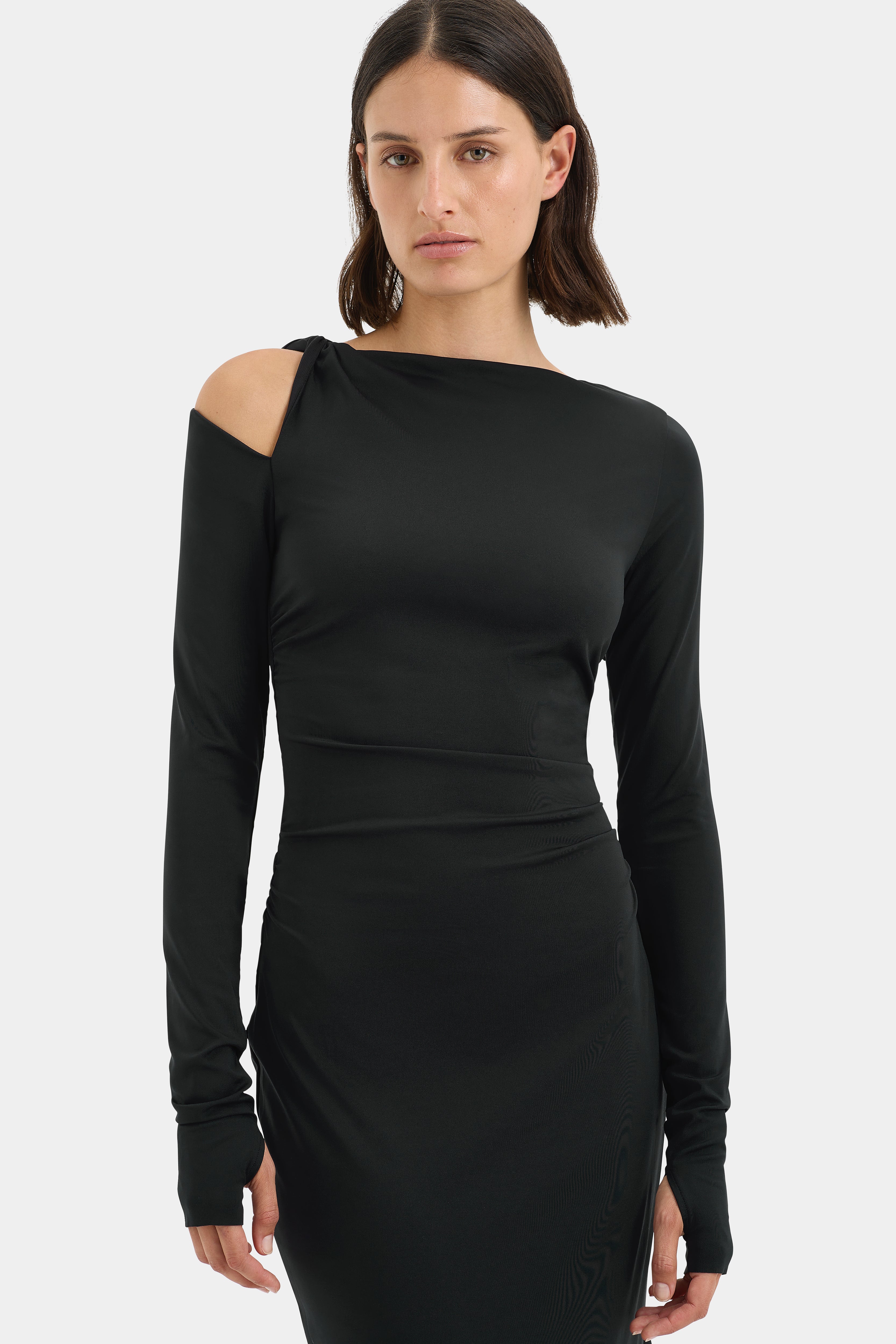 Elm Long Sleeve Midi Dress for Women - Elegant Casual & Office Wear - Perfect for Work, Date Night & Fall Layering