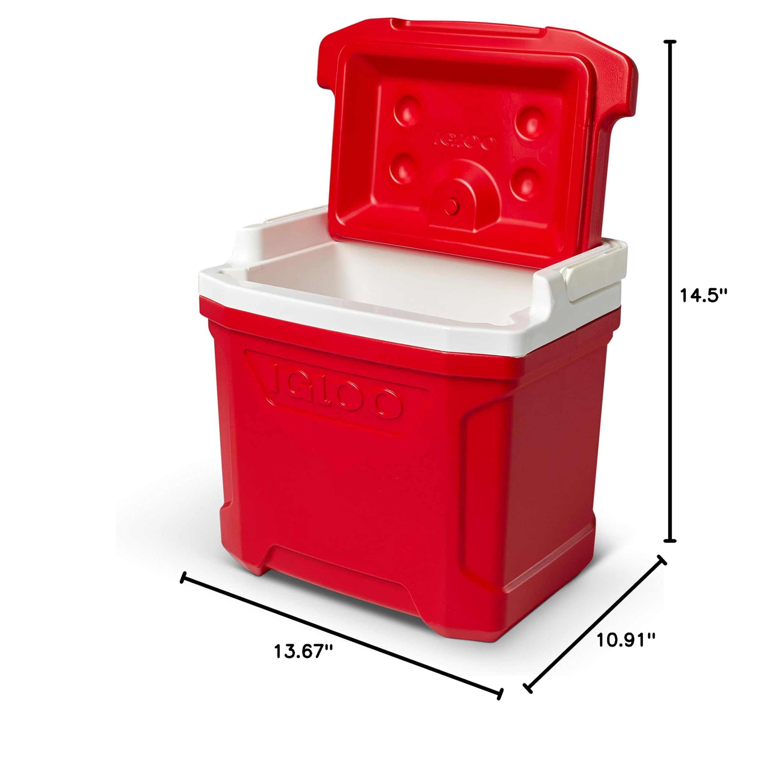 Igloo Profile II 16 Quart Red Cooler - Portable Ice Chest for Camping, Picnics, Beach & Outdoor Adventures