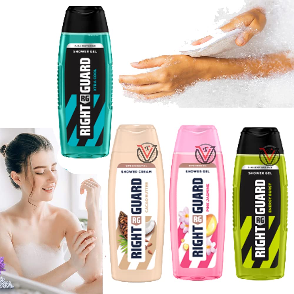 Right Guard Shower Gel 250ml - Refreshing Body Wash for Men | Choose Your Favorite Scent & Quantity | Ideal for Gym, Travel & Daily Shower Routine