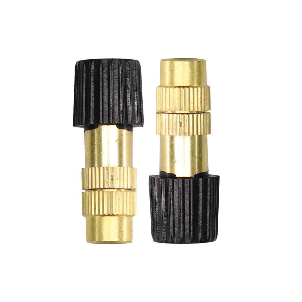 200PCS Adjustable Brass Mist Nozzle for Garden Irrigation - High Pressure Sprinkler Head with Quick Connect for Efficient Watering System | Perfect for Lawn, Greenhouse & Drip Irrigation