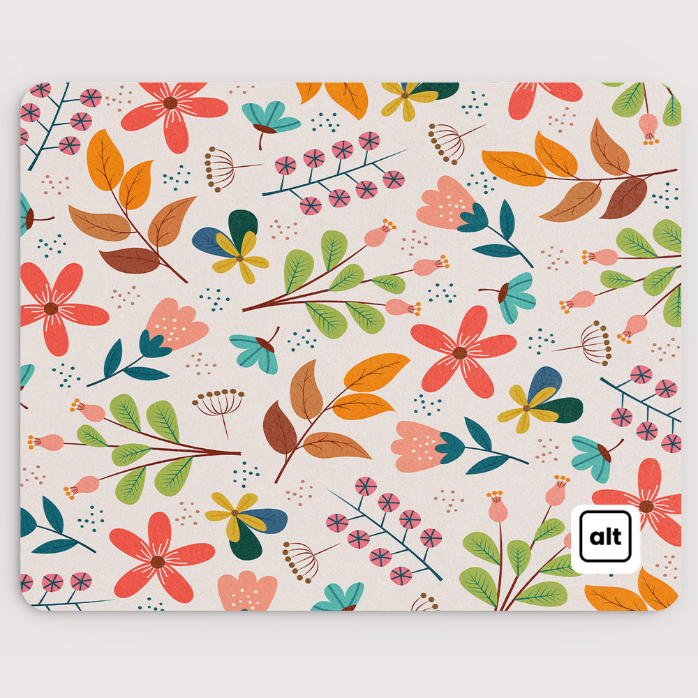 May Flowers Mouse Pad - Cute Floral Design Computer Mousepad for Office & Gaming - Perfect for Work, Study, and Home Use
