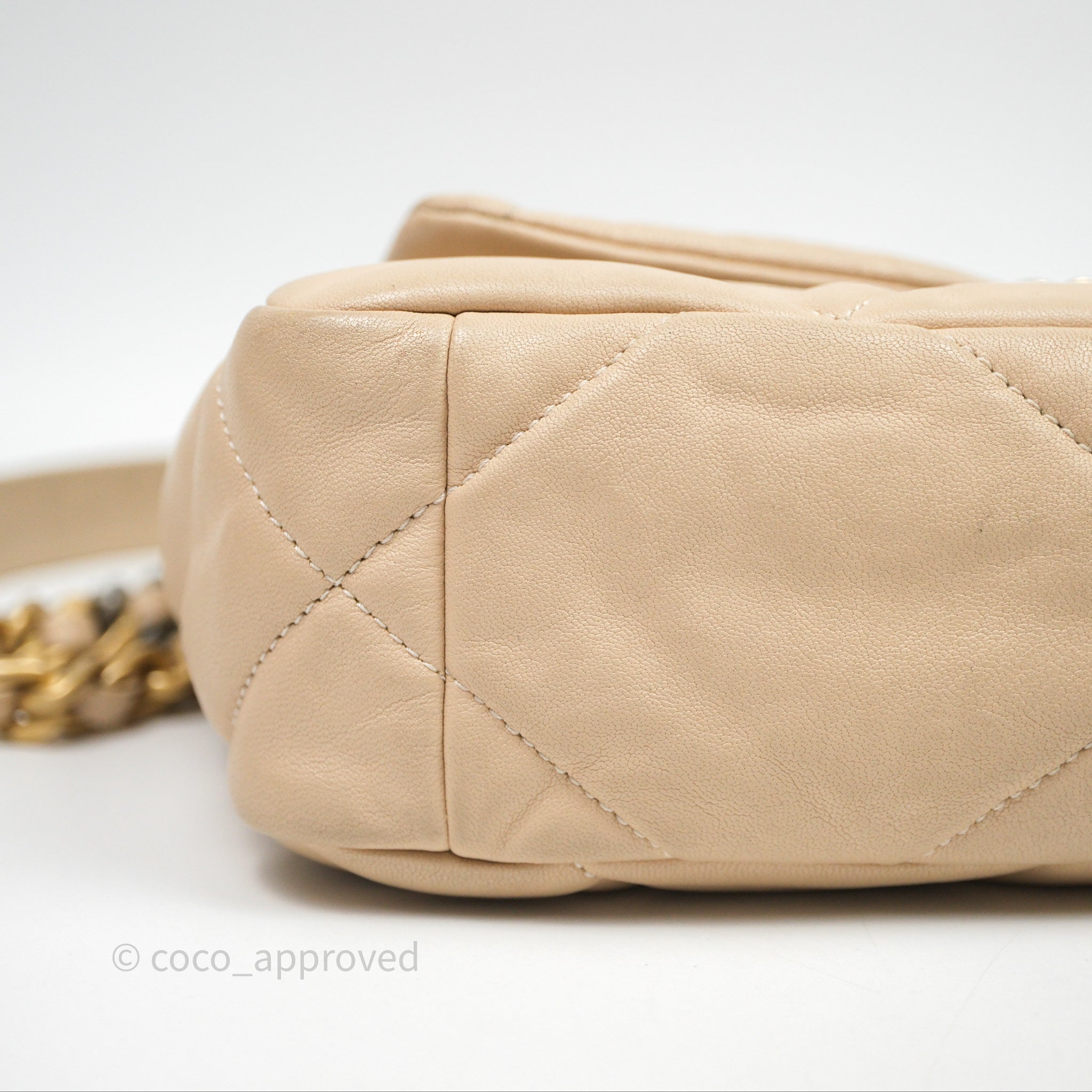 Chanel 19 Small Beige Mixed Hardware Flap Bag - Luxury Designer Handbag for Women | Perfect for Everyday Use, Work & Special Occasions