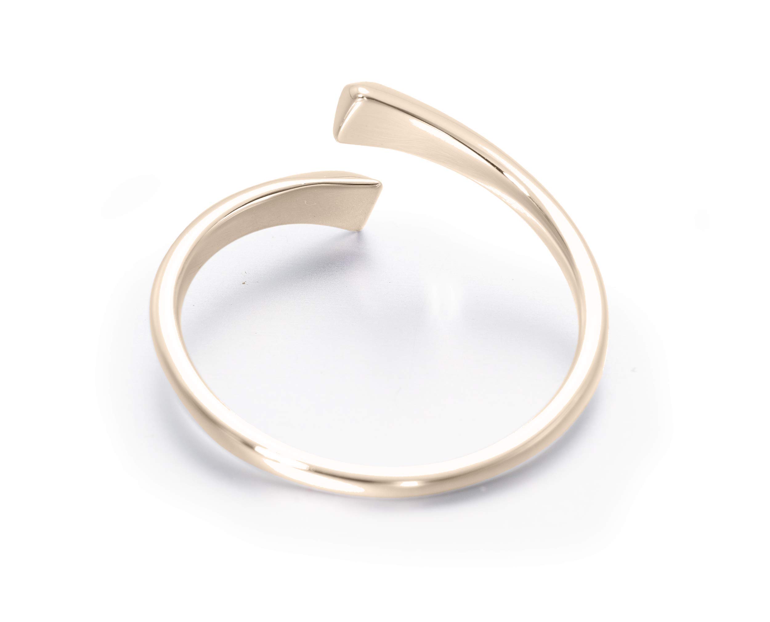 14K Solid Yellow Gold Minimalist Bypass Engagement Ring for Women - Handmade Wedding Band & Promise Ring - Elegant Jewelry Gift for Her - Perfect for Proposals, Anniversaries & Special Occasions