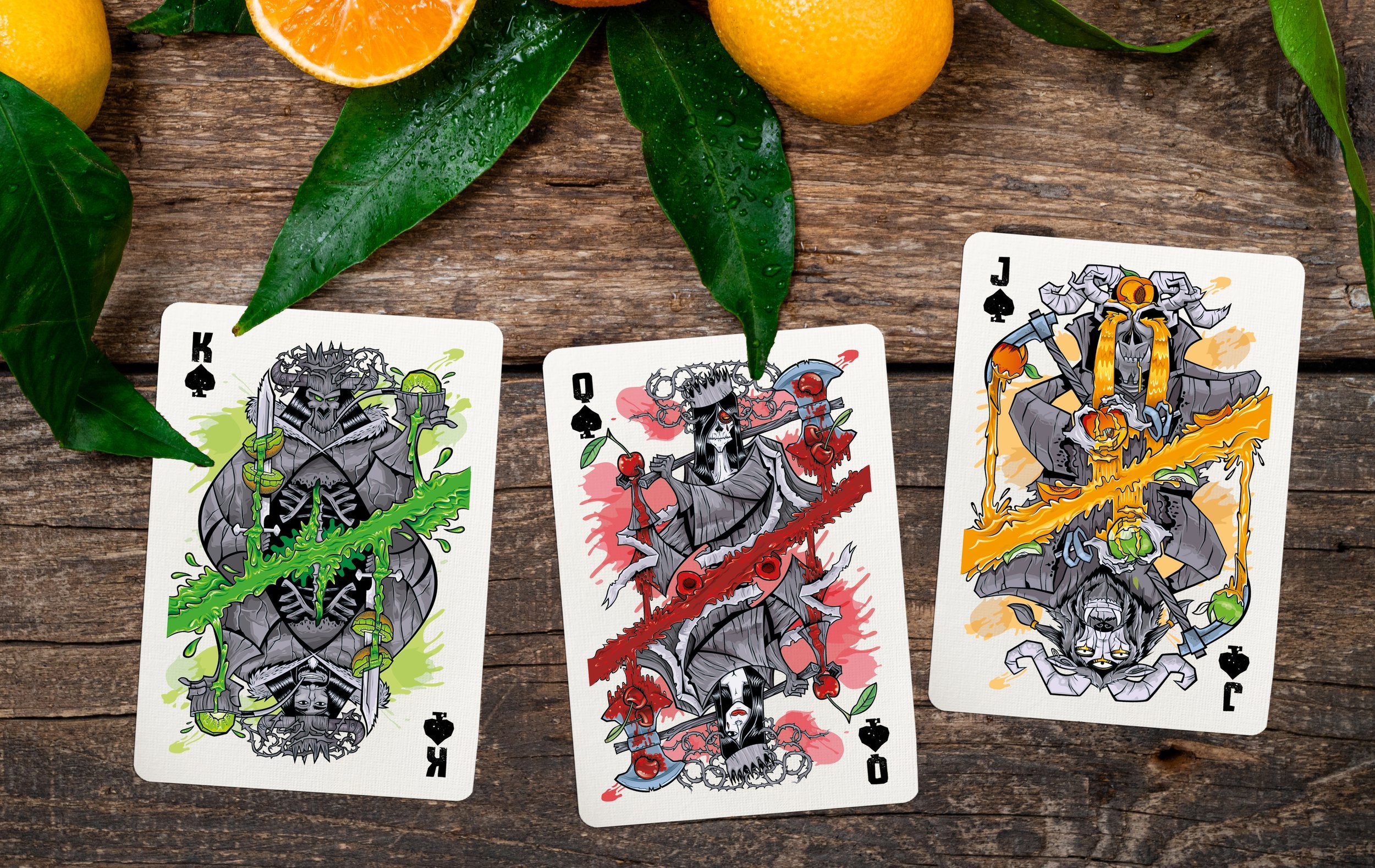 Juic'd Playing Cards - Premium Quality Poker Cards for Adults & Teens - Perfect for Poker Nights, Magic Tricks, and Game Nights - Durable & Stylish Deck for Casino Games, Cardistry, and Collectors