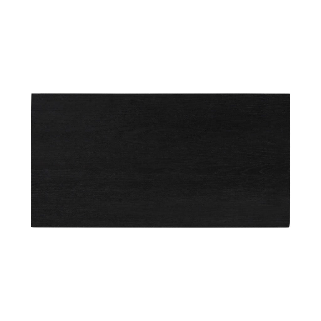 Millie Nightstand - Drifted Matte Black Veneer Finish, Modern Bedside Table for Bedroom, Living Room, or Office - Perfect for Storage and Stylish Home Decor