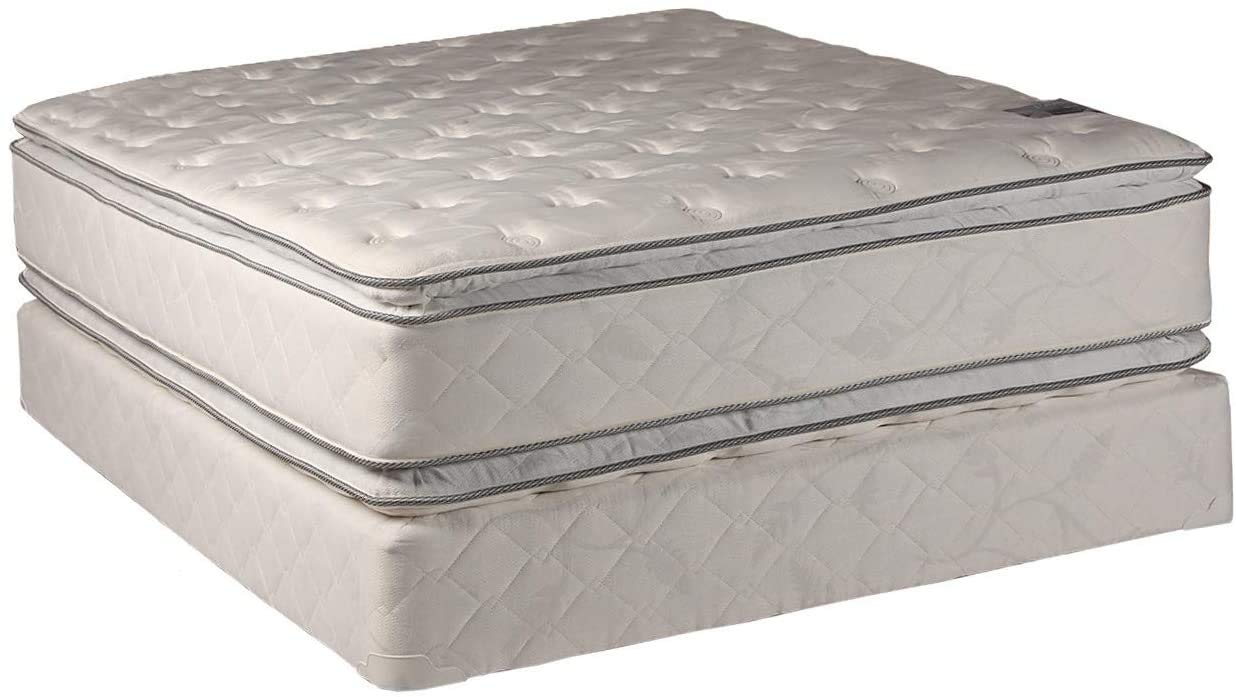 Dream Solutions Plush Full Size Mattress Set with Metal Bed Frame - Spine Support for Better Sleep