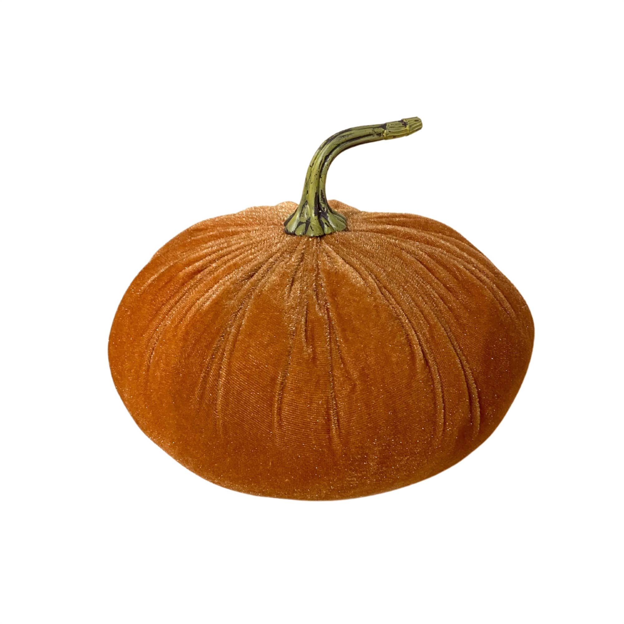David Christopher's Collection 8''X8''X6'' Fabulous Fall Velvet Pumpkin (Gold) - Elegant Home Decor for Thanksgiving, Autumn Table Centerpiece, Seasonal Mantel Display
