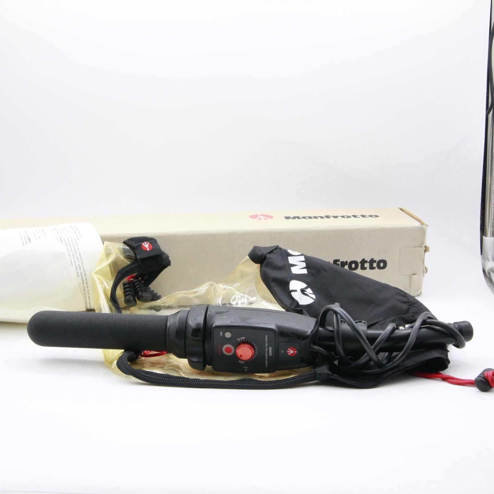 Used Manfrotto 524CN Remote Control for Canon 8-Pin ENG Lenses - Perfect for Professional Videography & Broadcast Camera Operation