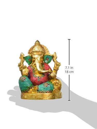 Handmade Brass Ganesha Statue - Hindu God Ganesh Idol for Home Decor, Diwali Puja & Spiritual Gifts | Perfect for Altar Display, Office Desk & Festival Decorations