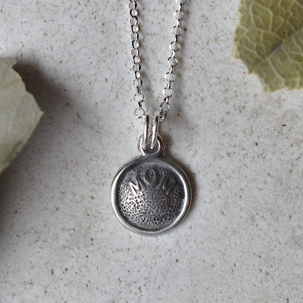 Mom Tiny Die Struck Sterling Silver Necklace - Elegant Gift for Mother's Day, Birthday & Anniversary - Perfect for Everyday Wear & Special Occasions