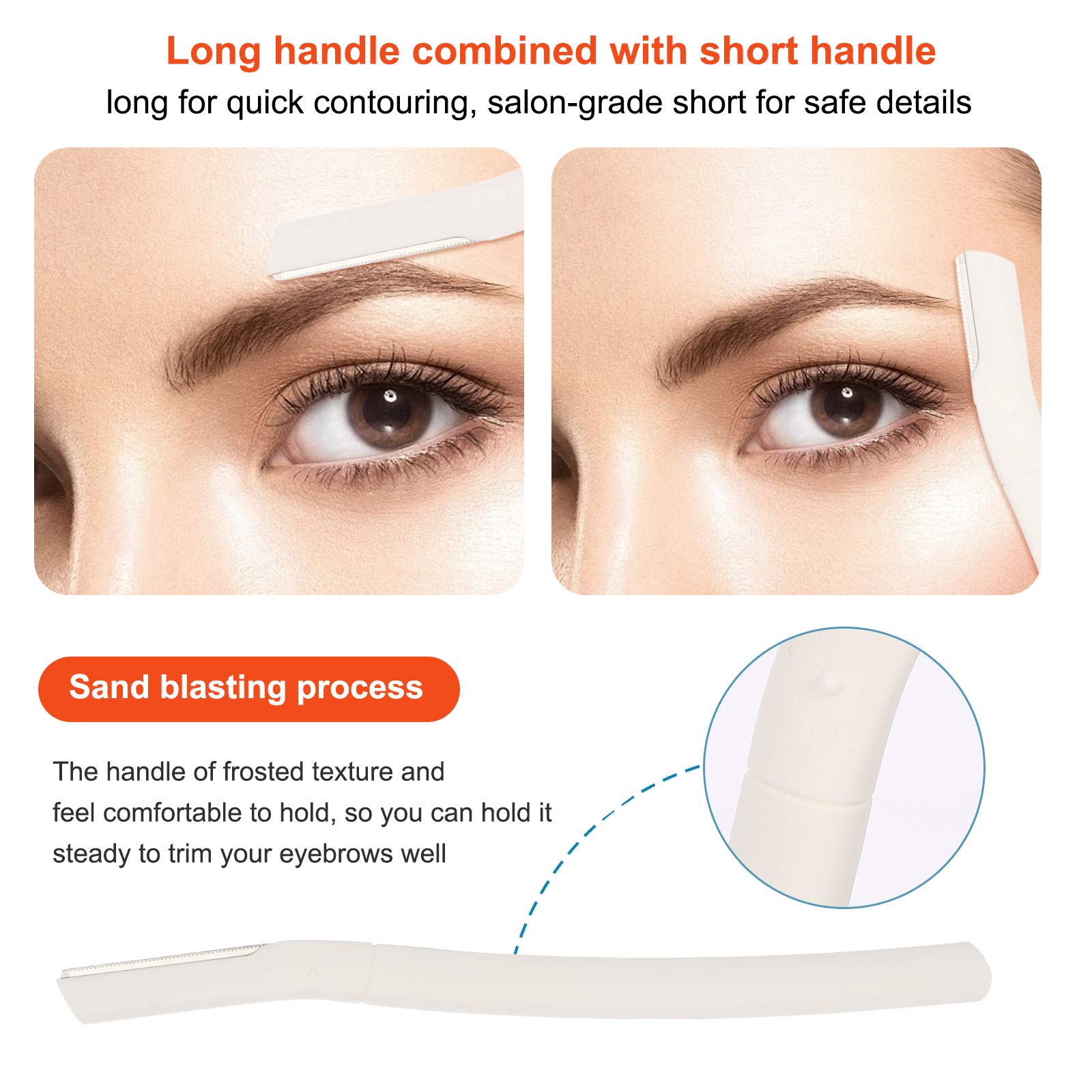 3Pcs Eyebrow Razor Trimmer Set - Multipurpose Exfoliating Dermaplaning Tool for Face & Body, Professional Facial Hair Remover for Women & Men | Perfect for Eyebrow Shaping, Peach Fuzz Removal & At-Home Skincare Routine