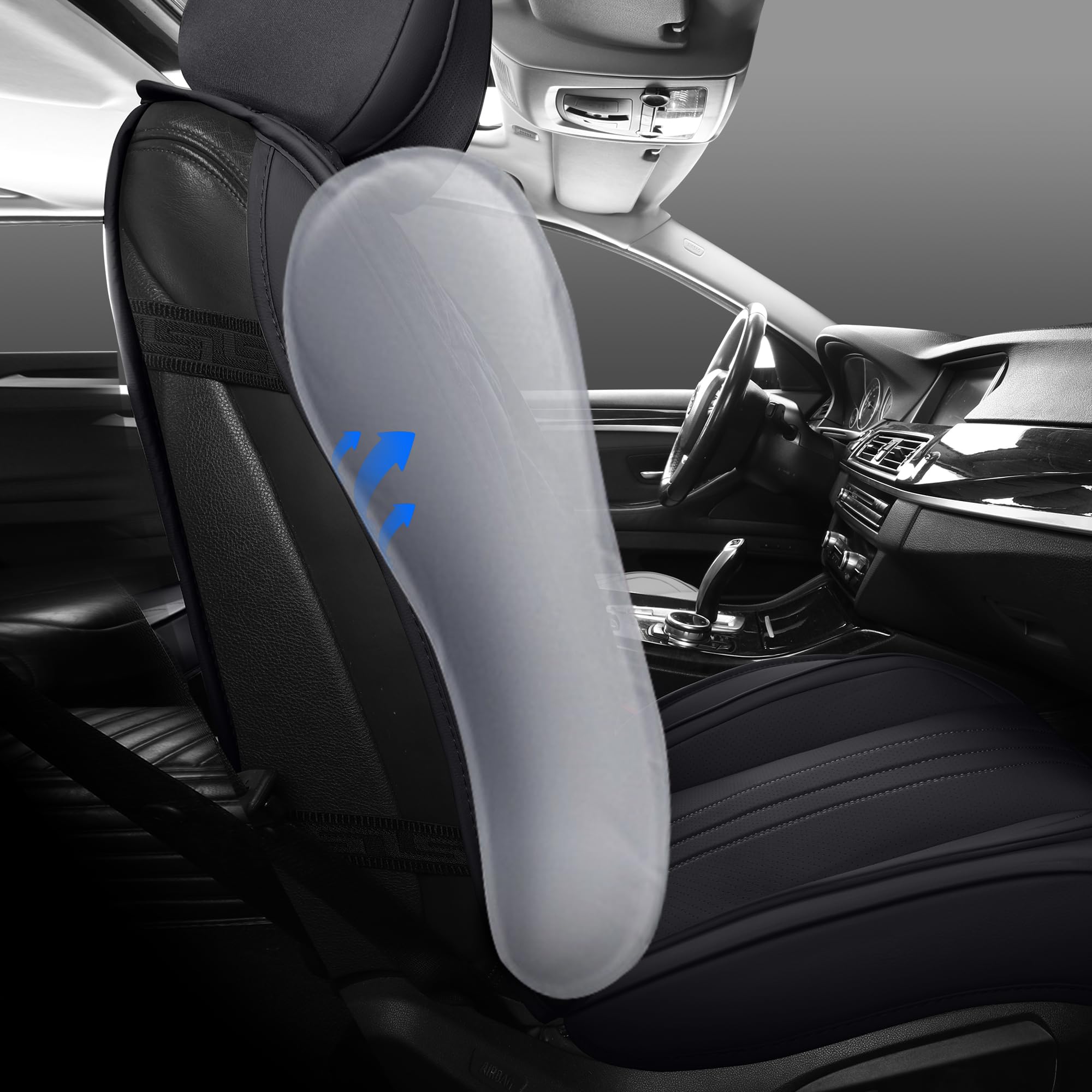 **LINGVIDO Waterproof Car Seat Covers Full Set for SUV & Trucks – Breathable Faux Leather Universal Fit Seat Protectors – Front & Back Seat Covers for Cars – Durable & Easy to Clean – Perfect for Road Trips, Pets & Spills**