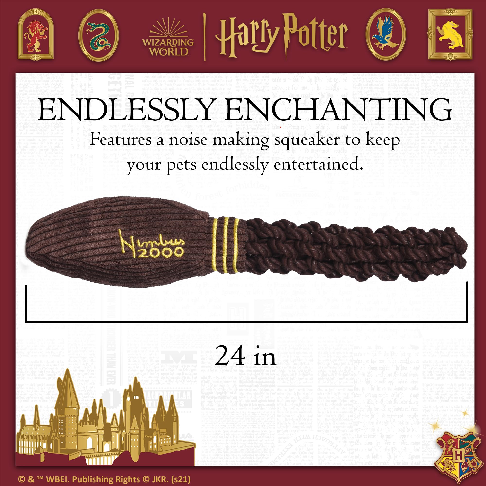 Harry Potter Nimbus 2000 Dog Toy - 14