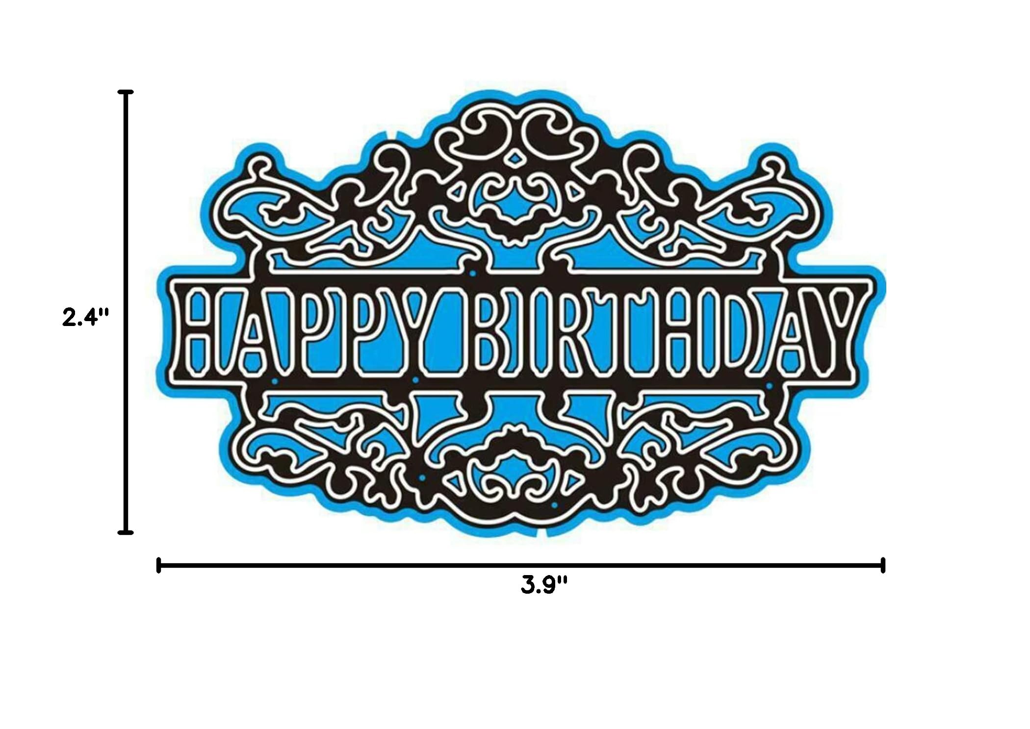 Happy Birthday Metal Die Cuts - Lace Frame & Letter Stencils for DIY Scrapbooking, Card Making, Photo Albums & Paper Crafts | Perfect for Birthday Cards, Home Decor & Party Invitations