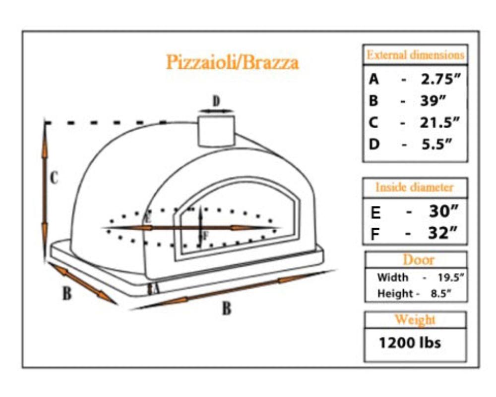 Premium PIZZAIOLI Wood Fired Pizza Oven - Outdoor & Backyard Pizza Maker - Perfect for Home, Restaurant & Catering Use