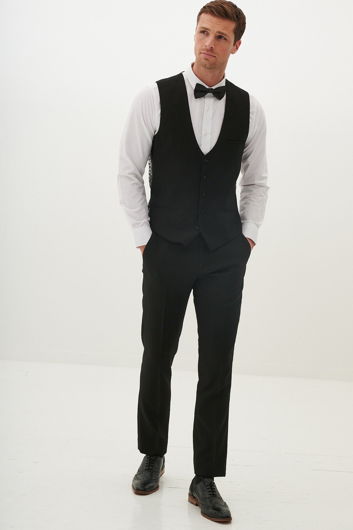 Dalton Black Tuxedo Lapel Diamond 3-Piece Suit for Men | Formal Wedding, Prom & Evening Wear