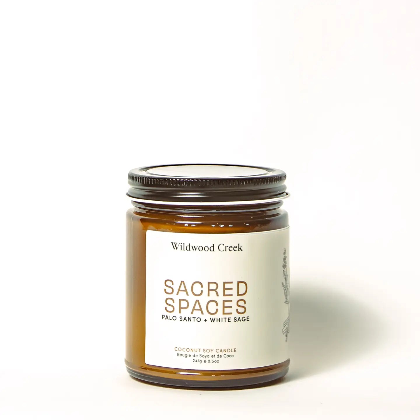 Sacred Spaces Natural Coconut Soy Wax Candle - Eco-Friendly, Long-Lasting Scented Candle for Home, Meditation & Relaxation - Perfect for Yoga, Spa, and Aromatherapy