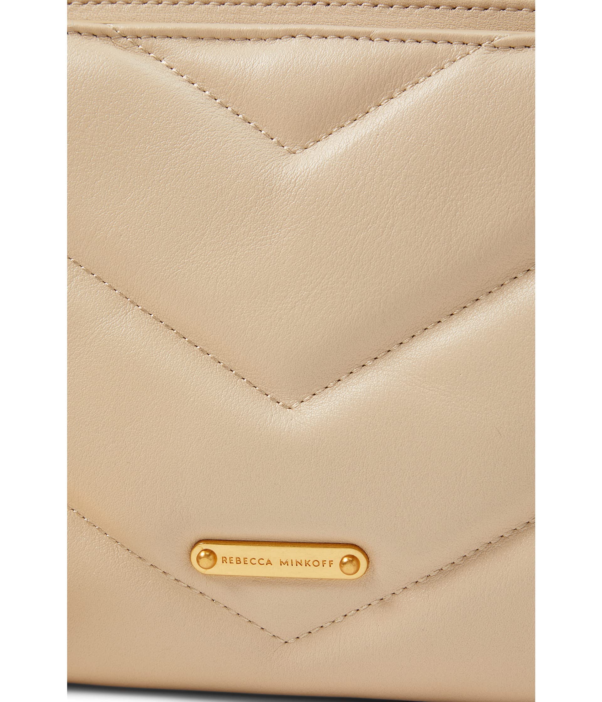 REBECCA MINKOFF Women's Leather Crossbody Bag in Latte Brown - Stylish Shoulder Purse for Everyday Use, Travel & Date Night