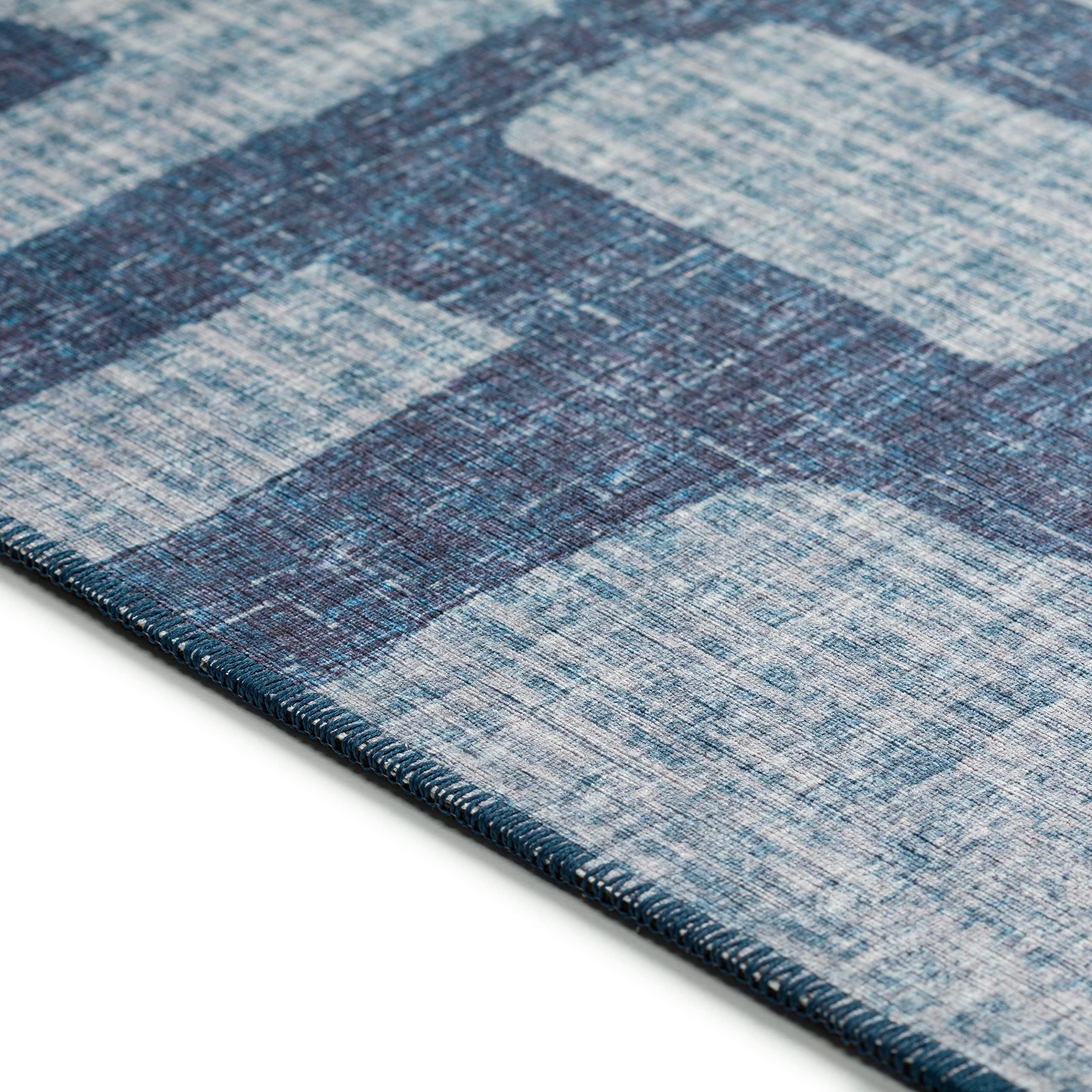 Addison Rugs Yuma AYU34 Blue 8' x 8' Square Area Rug - Soft Plush Living Room Carpet for Bedroom, Dining Room & Home Decor