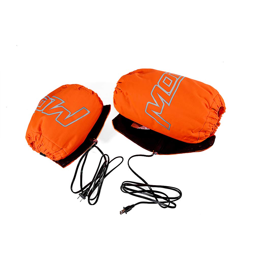 MOTO4U Racing Motorcycle Tire Warmers Set - Front 120 & Rear 180/190/200 - 110V with USA Plug - Orange Single Temperature - Perfect for Track Days, Superbike Racing & Winter Storage