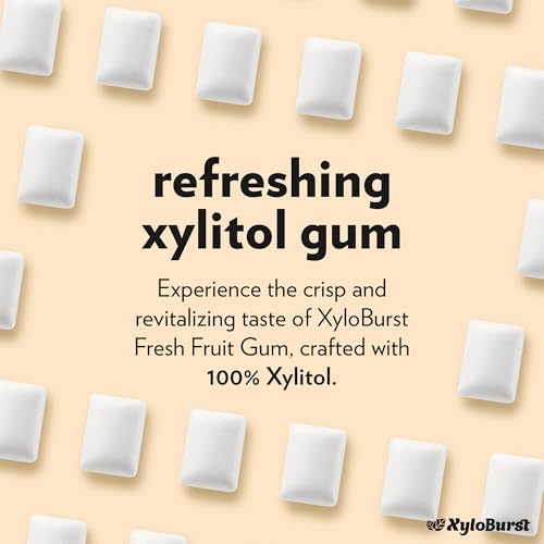 XyloBurst Xylitol Sugar Free Chewing Gum - 500 Count Bag | Gluten Free, Keto Friendly, Aspartame Free | Promotes Oral Health & Fresh Breath | Perfect for Workouts, Travel & Daily Freshness