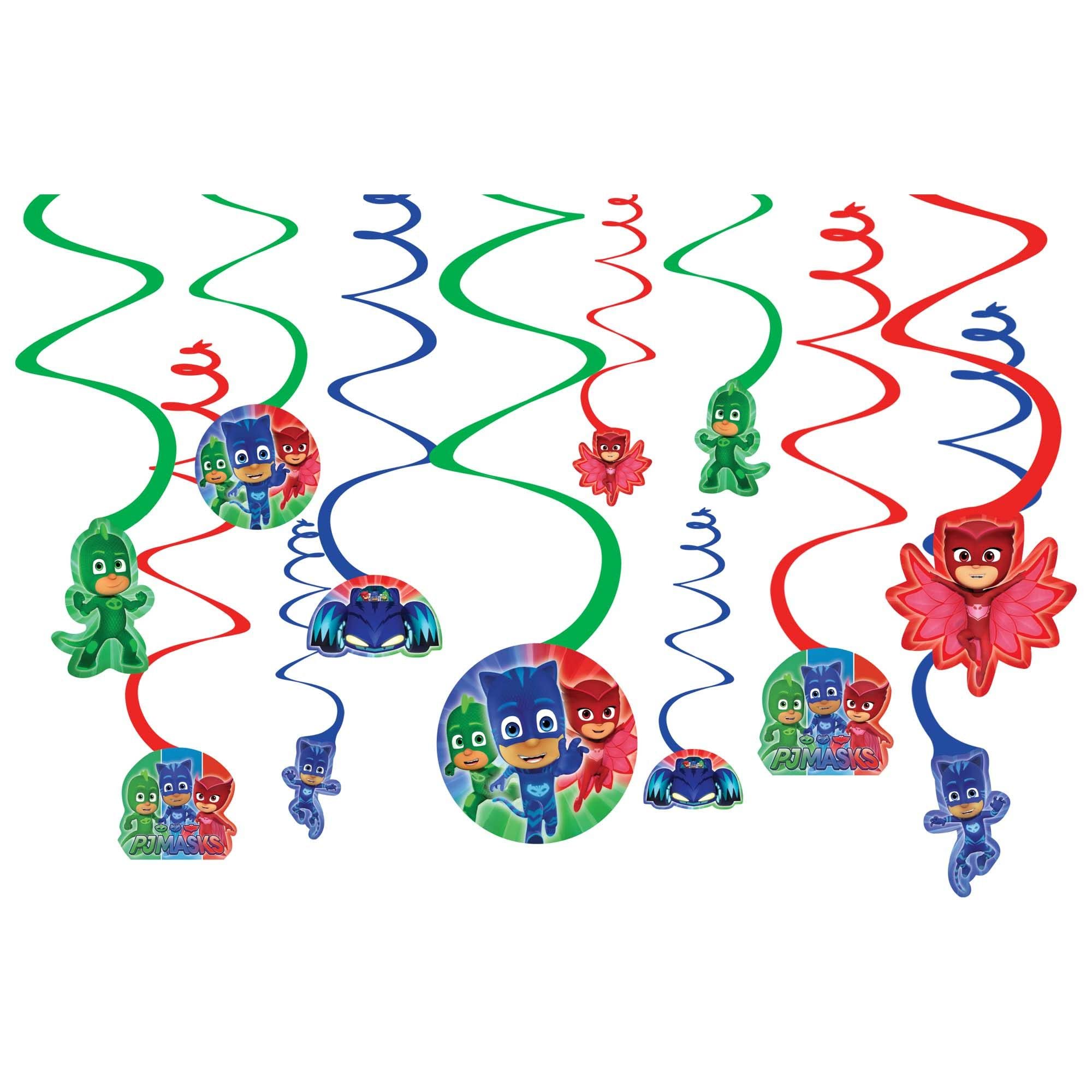 PJ Masks MEGA Deluxe Birthday Party Pack for 16 - Plates, Napkins, Cups, Table Cover, Candles & Balloons - Kids Superhero Themed Party Supplies for Birthdays & Celebrations