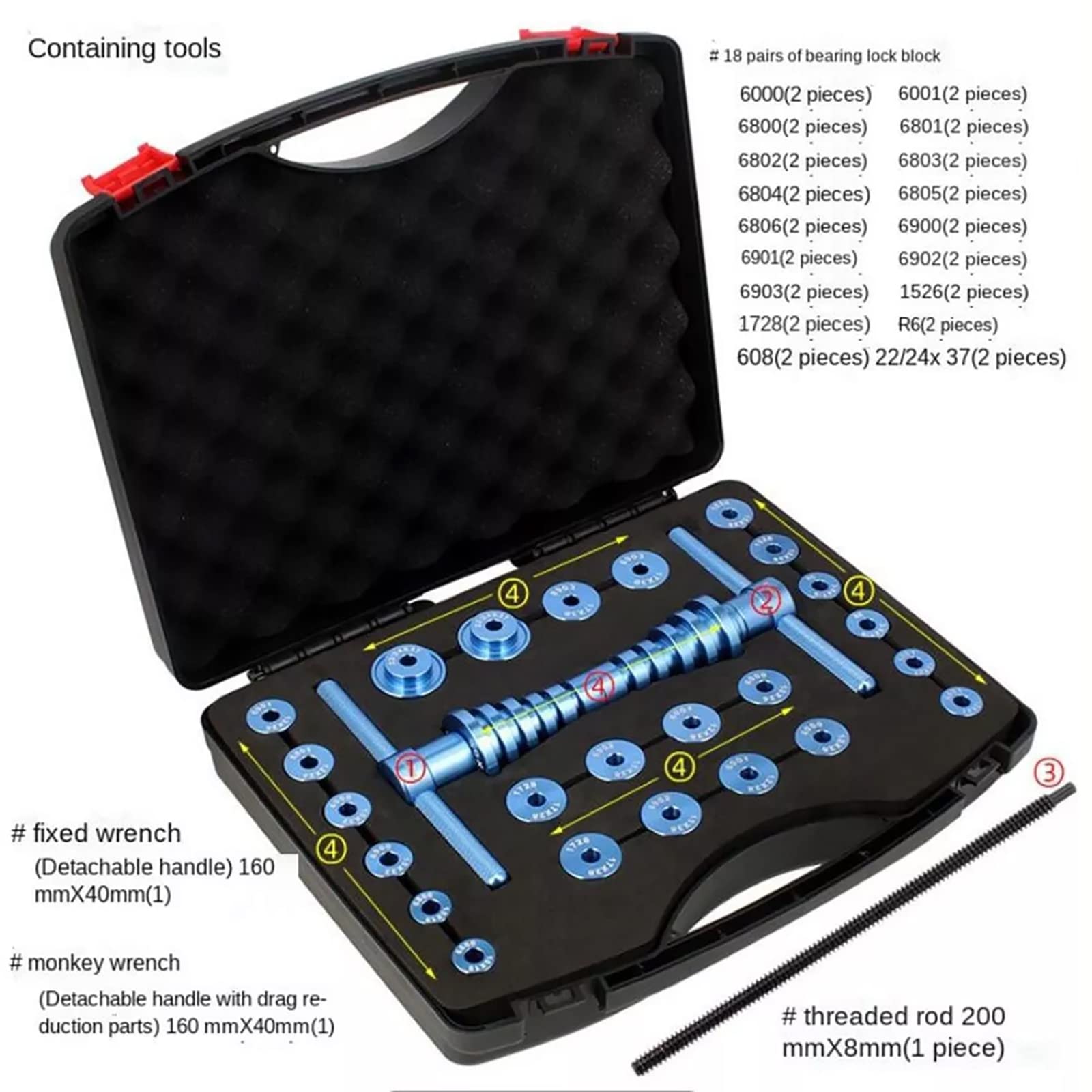Premium Bike Bearing Press Kit - Universal Bicycle Wheel Hub Bearing Tool Set for Soft Tail Frame Drift | Professional Bike Repair & Maintenance Equipment for DIY Enthusiasts & Bike Shops