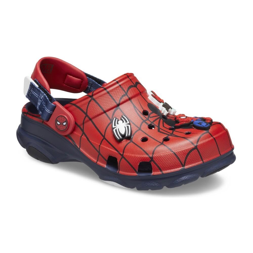 Crocs Unisex-Child Classic All-Terrain Spiderman Clogs | Kids' Water Shoes for Beach, Pool & Outdoor Play | Marvel Superhero Themed Comfortable Sandals