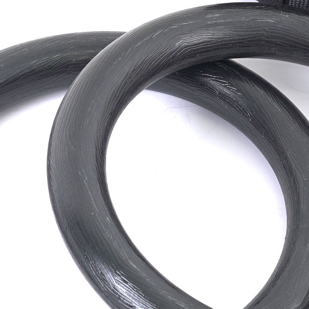 XM Fitness Black Gym Rings for Home Workout - Perfect for Strength Training, Calisthenics & CrossFit at Home