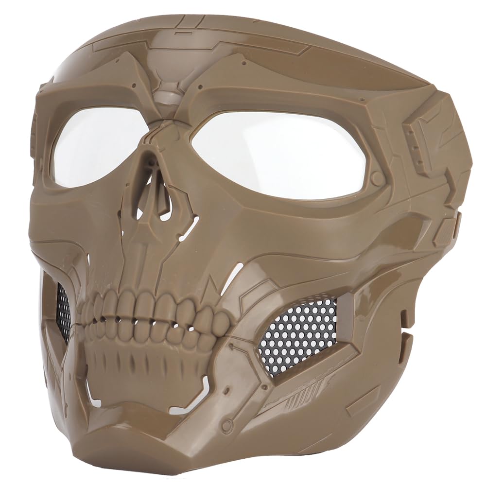 Tactical Helmet & Full Face Airsoft Mask with Noise Cancelling Headset - Military Paintball Gear for Hearing Protection & Safety - Perfect for Airsoft, Paintball, and Tactical Training Scenarios